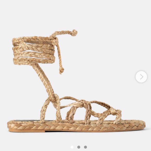 Zara rope gladiator sandals size 38 brand new - Picture 3 of 6